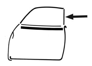 Seals, Door Window To Quarter Pillar Ghia 1967-1971, Pair