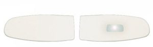 VW Sun Visors, Pair, Off-White Vinyl with Mirror