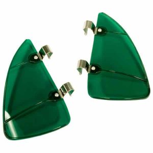 Vent Window Breezies, Wind and Rain Deflectors, Green, Pair