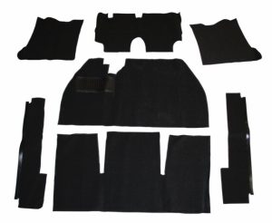 Carpet Kit, 7 Piece W/Footrest, 69-72 Black
