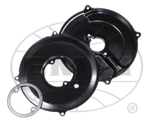 Alternator Backing Plate, Black 3 Piece