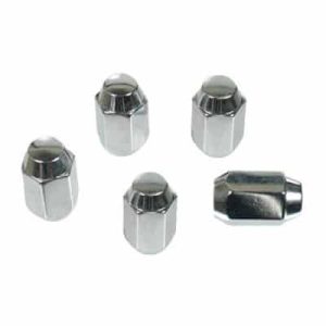 Lug Nuts, Acorn Seat, Chrome, 7/16x20 RHT, Set of 5