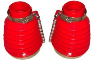 Deluxe Swing Axle Boot Red, Pair